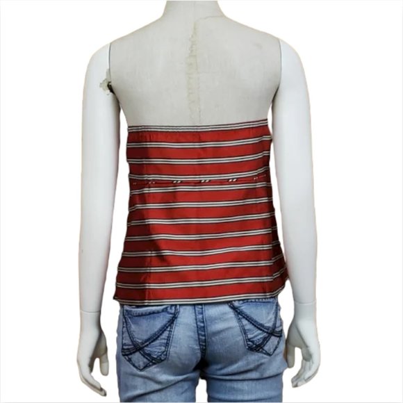 J. Crew Silk Striped Tube Top Size 14 - Picture 3 of 7
